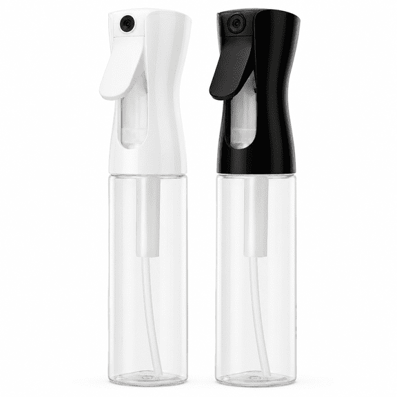 Kawihcie Household & Hairstyling Continuous Ultra Fine Mist PP PET Mist Spray Bottles, 10.1 oz, 2 Count, 2 Pack