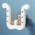 thumbnail image 4 of 1 Pack Wall Mounted Shoe Rack,Hanging Shoe Organizer Shelf with Sticky Hanging Mounts,Door Shoe Hangers with Hooks for Slippers Storage,Shoe Holder,Wall Shoe Rack,Wall Mounted Shoe Storage,White, 4 of 7