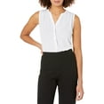 thumbnail image 1 of NYDJ Women's Sleeveless Pintuck Blouse, Optic White, Large, 1 of 2