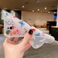 thumbnail image 4 of Girly Case for iPhone 11 Pro Max Case Cute Butterfly Pattern Design Matte Translucent Clear Girls Women Soft TPU Rubber Shockproof Case Cover for iPhone 11 Pro Max, Multicolor Butterfly, 4 of 7