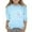 Light Blue_007, variant on Tops Girls Valentines Day Print Fashion Functional Crew Neck 3/4 Quarter Sleeve Casual T-Shirt Top Holiday Wear Girls Tops 3-4 Years 110