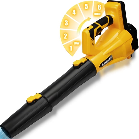 LEAWINDY Cordless Leaf Blower for Dewalt 20V Max Battery(Tool Only), 6 Speed Variable & 600 CFM/180 MPH Electric Leaf Blower, Enh