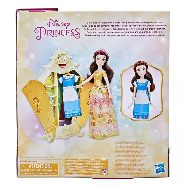 Disney Princess Belle Doll with Dress Accessories and Wardrobe