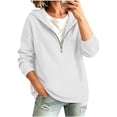 thumbnail image 6 of BUIGTTKLOP Hoodies for Women 1/4 Zip Hooded Sweatshirt Long Sleeve Shirts Comfy Fleece Pullover Tops 2026 Fashion Clothes, 6 of 8