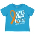 thumbnail image 3 of Inktastic Never Stop Fighting Leukemia Awareness Orange Ribbon Boys or Girls Toddler T-Shirt, 3 of 5