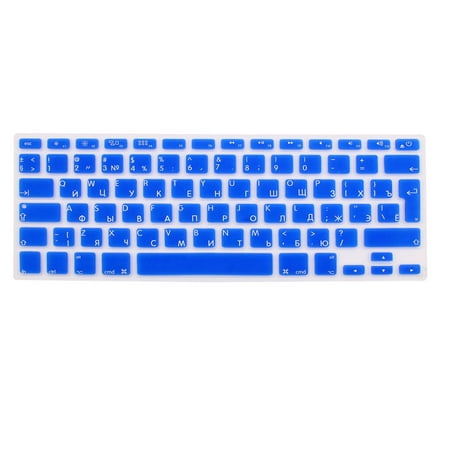 Unique Bargains Russian Keyboard Skin Cover Dark Blue for Apple Macbook Air 13