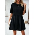 thumbnail image 5 of Women's 2024 spring and summer foreign trade elegant short-sleeved splicing dress, 5 of 10