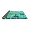 thumbnail image 2 of Ahgly Company Indoor Square Oriental Turquoise Blue Industrial Area Rugs, 7' Square, 2 of 4