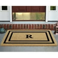 thumbnail image 5 of Heavy Duty Coir Door Mat Thin Double Picture Frame, Monogram R - Black 30" x 48", 5 of 5