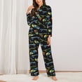 thumbnail image 2 of Fotbe Colorful Skateboard Conjunto de Pijama de Manga Larga para Mujer con Estampado, Ropa de Dormir de 2 Piezas, Conjunto de Casa Suave y Cómodo con Bolsillos-Large, 2 of 7