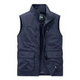 thumbnail image 3 of Bcfgryg Mens Jacket Field Pofessional Emergency Field Fishing Multi Pocket Vest Men's Jacket Blue L, 3 of 3