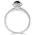 thumbnail image 2 of SZUL Women's 1/2 Carat TW Black and White Diamond Ring in 14K White Gold, 2 of 3