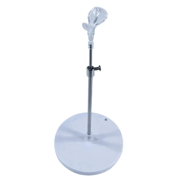 Soporte para muñecas BJD 1/12 1/6, soporte para figuras de acción, duradero, práctico, resistente y portátil. Blanco