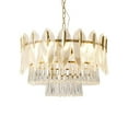 thumbnail image 2 of KPIBEST Modern Crystal 24-Inch Luxury Pendant 9-Light Multi-Tier Flush Mount Ceiling Fixture for Bedroom, 2 of 13