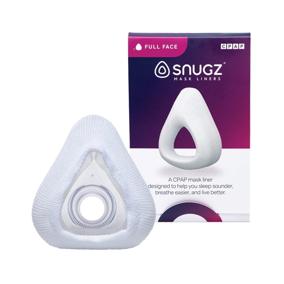 Snugz Mask Liners: Machine Washable Machine Washable, One-Size-Fits-Most CPAP Mask Liners, Pack of 2 Lasts 90 Days (Full-Face (Nose & Mouth))