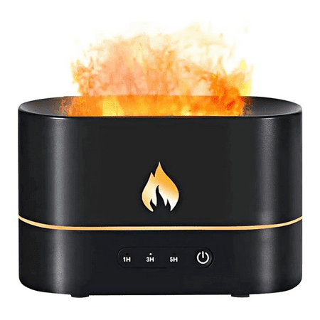 

Aromatherapy Essential Oil Diffuser Flame Spray Humidifier Cool Mist Diffuser for Bedroom with 7 Colors Room Night Light