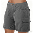 thumbnail image 2 of Dxzfnsa Women's Lightweight Hiking Cargo Shorts with Pockets Water Resistant Athletic Shorts for Golf Casual S-3XL, 2 of 9