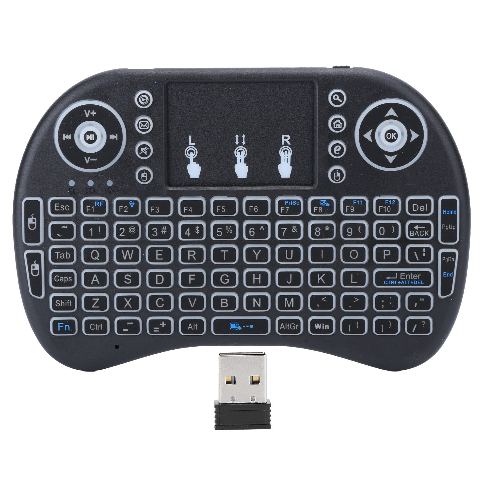 Wireless Keyboard, Backlit Keyboard, 2.4GHz With 360 Degree Flip 92