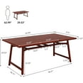thumbnail image 5 of Tribesigns 63-Inch Large Executive Computer Desk, Classic Cherry Red, Easy Assembly, 5 of 5