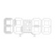 thumbnail image 4 of Reloj digital LED 3D perfecl Reloj de pared minimalista con temperatura despertador digital blanco, 4 of 8