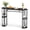 Black||Gray, variant on Patiojoy Bar Table 60-Inch Long Pub Rectangular High Top Pub Table with 4 Storage Shelves and Faux Marble Tabletop White