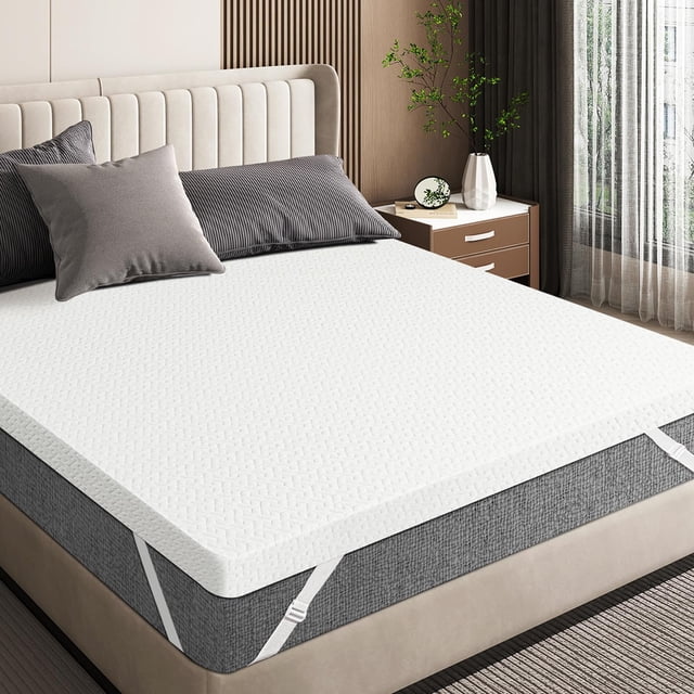 Cubrecolchón Capalo, gel viscoelástico, 7,62 cm, completo con funda