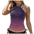 thumbnail image 3 of zaveiop Womens Flowy Tankini Tops Only Bathing Suit Loose Fit Swimsuit Swim Tops No Bottom 2026 (Purple, XL), 3 of 7