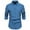 Blue, variant on JURANMO Sales Today Dress Shirts for Men Slim Fit Long Sleeve Formal Shirt Business Casual Turndown Collar Work Tops Solid Color Button Down Blouse White L