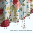 thumbnail image 6 of Pioneer Flower Floral Print Pattern Shower Curtain 84"x72" ,Bathroom Decorative Shower Curtains Set with 12 Hooks,Modern Waterproof Washable Shower Curtain, 6 of 6