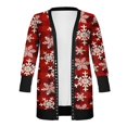 thumbnail image 2 of Femmes Noël Cardigan à Manches Longues Mi-Longues Outwears, 2 of 3