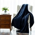 thumbnail image 4 of Anjee Super Soft Sherpa Fleece Blanket,Reversible Plush Blanket for Twin Size Bed,Navy,60 x 80 inches, 4 of 7