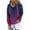 Purple, variant on Hoodies for Womens Plus Size Color Block Long Sleeve Blouse Casual Loose Sweatershirt Button Down Drawstring Hoodies Tops with Pockets,Sky Blue,S