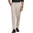 thumbnail image 3 of COOFANDY Men's Classic-Fit Expandable-Waist Flat-Front Dress Pant 42W32L Brown, 3 of 5