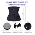 thumbnail image 6 of Waist Trainer for Women Latex Underbust Double Training Belt Tummy Control Waist Cincher Sport Girdle, YA2223-Black-XS, 6 of 20