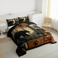 thumbnail image 4 of Feelyou 3D Wildlife Bear Bedding Comforter Set for Men, Vintage Countryside Cabin Twin Comforter Sets, Patchwork Plaid Reversible Bedding Set, Breathable Home Decor, 2-Piece, 4 of 9