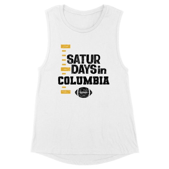 Saturdays in Columbia Women's Muscle Tank Large White