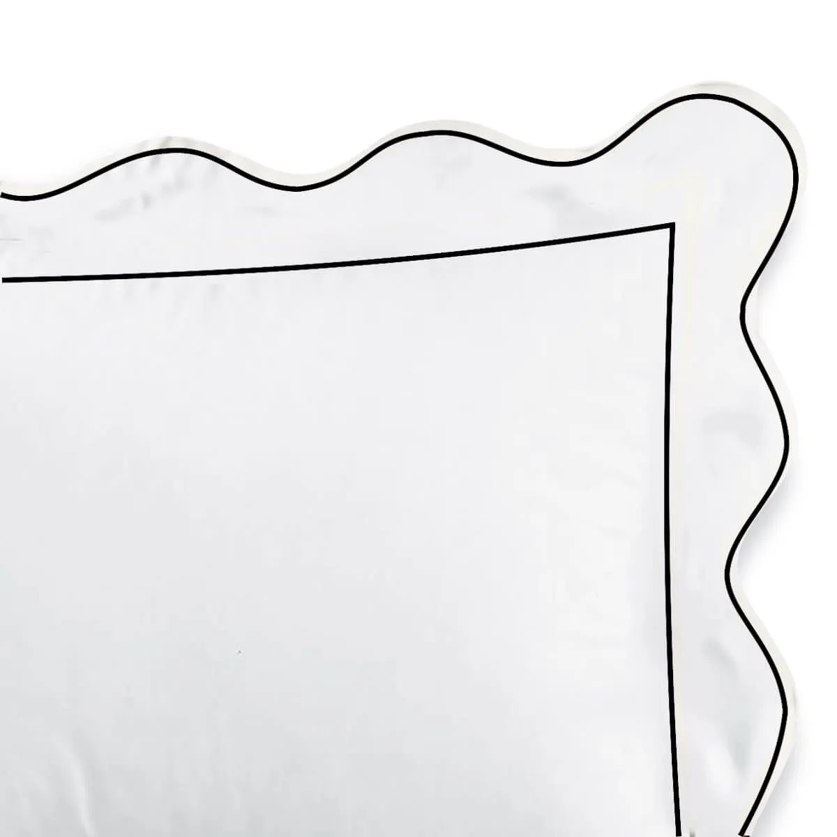 400TC Cotton Scallop Embroidery & Border Sateen Solid Duvet Cover Set