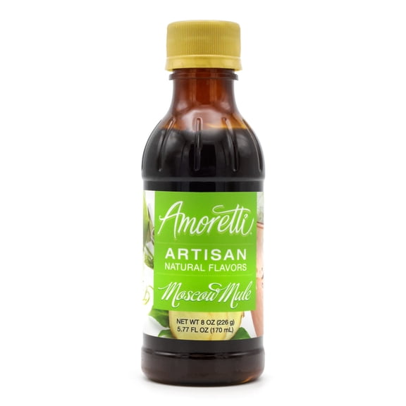 Amoretti - Natural Moscow Mule Artisan Flavor Paste 8 oz - Perfect For Pastry, Savory, Brewing, and more, Preservative Free, Gluten Free, Kosher Pareve, No Artificial Sweeteners, Highly Concentrated