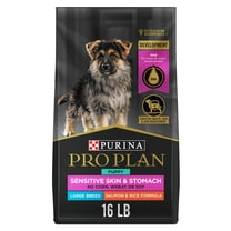 Purina Pro Plan Puppy Dry Dog Food for Large Breeds, Sensitive Skin & Stomach, Salmon & Rice, 16 lb Bag