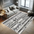 thumbnail image 5 of Ambesonne Southwestern Decorative Rug Carpet, Monochrome Cultural, 2' 2" x 3' 7", Black White and Blue Grey, 5 of 5