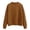 Brown, variant on Woman Solid Color Sweatshirts Oneck Custom Logo Knitted Pullovers Thick Autumn Winter Loose Plus Size Hoodies Womens Clothing Cute Baggy Shirt