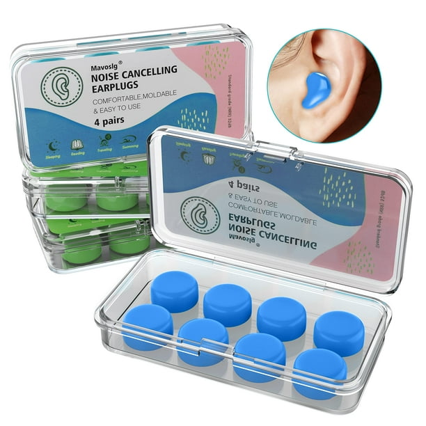 Tapones para los oídos de silicona Mavoslg para nadar y dormir