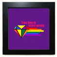 thumbnail image 1 of El amor verdadero nunca se equivoca Mesa de pared con marco cuadrado negro, 1 of 4