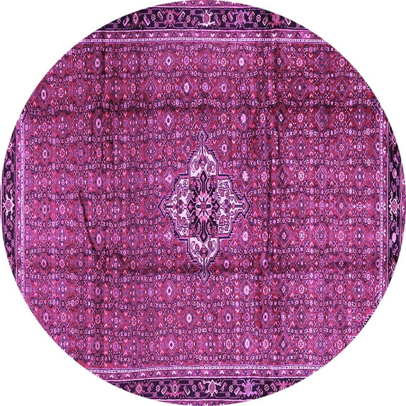 Ahgly Company Indoor Round Persian Purple Traditional Area Rugs, 4' Round