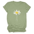 thumbnail image 6 of Trendfront Womens Daisy T-Shirt Flower Graphic Print Tee Crewneck Short Sleeve Summer Loose Fit Casual Pullover Daily Classic Tops, 6 of 8