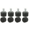 M8 x 16 x 25mm Leveling Feet Adjustable Leveler Cover for House Desk Leg 8pcs