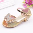 thumbnail image 4 of Rbaofujie Dress Up Shoes for Little Girls Toddler Kids Girls Pearl Butterfly-Knot Crystal Single Princess Baby Boy Shoes Gold, 4 of 8