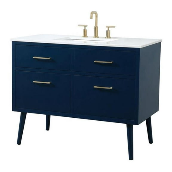 42 inch bathroom vanity in Blue