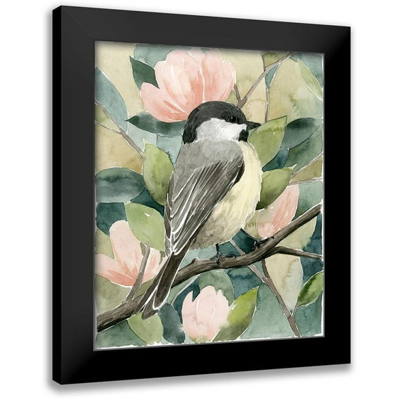 Popp, Grace 12x14 Black Modern Framed Museum Art Print Titled - Veiled Aviary I