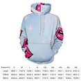 thumbnail image 2 of Pink Lips Background Sparkle Men's Women Vintage 3D Hooded Sweatshirt - All-Season Loose Fit Streetwear, 2 of 6